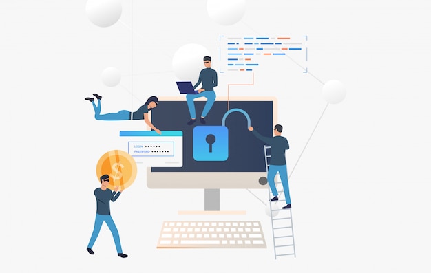 Cyberkriminelle, die sich auf ein Bankkonto hacken