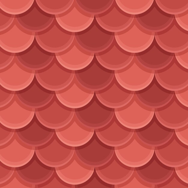 Dachziegel-Musterillustration des flachen Designs