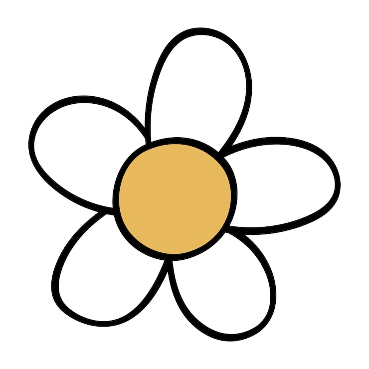 Kostenlose Vektor daisy handgezeichnetes doodle