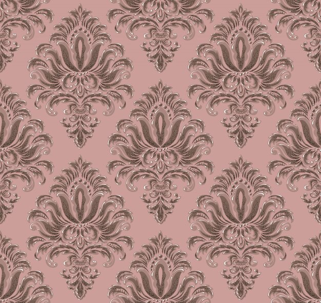 Damast nahtloser Prägemusterhintergrund. klassische Luxus alte Damastverzierung, königliche viktorianische nahtlose Beschaffenheit. Vintage exquisite Blumenbarockschablone.