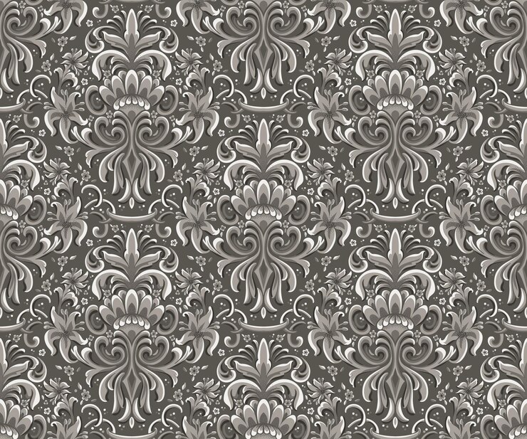 Kostenlose Vektor damast nahtloses musterelement vector floral damask ornament vintage illustration