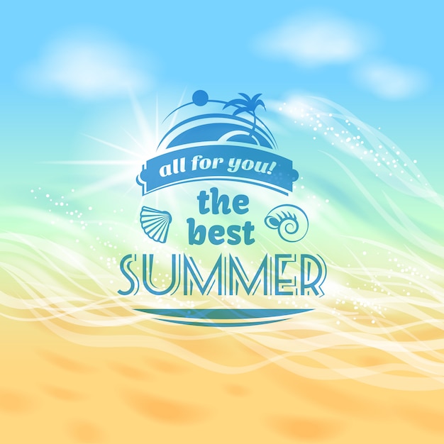 Das beste tropische ferienferienhintergrund-anzeigenplakat des sommers überhaupt