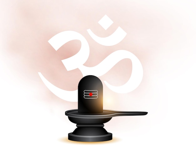 Kostenloser Vektor das hinduistische fest maha shivratri wünscht hintergrund mit shivling-design