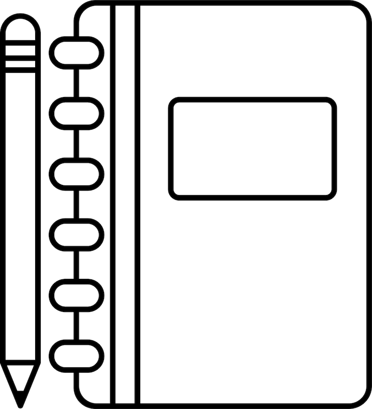 Kostenlose Vektor das icon des notizbuchs