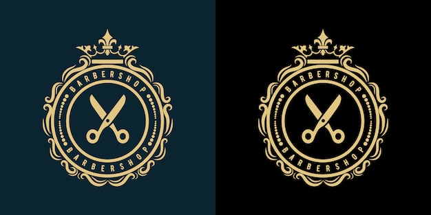 Logo Fur Friseursalon Und Friseur Kostenlose Vektor
