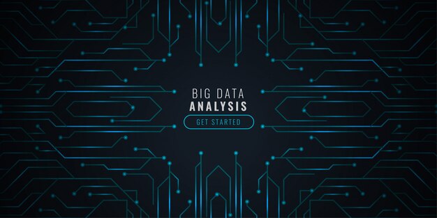 Datenanalysetechnologiehintergrund mit Schaltplan