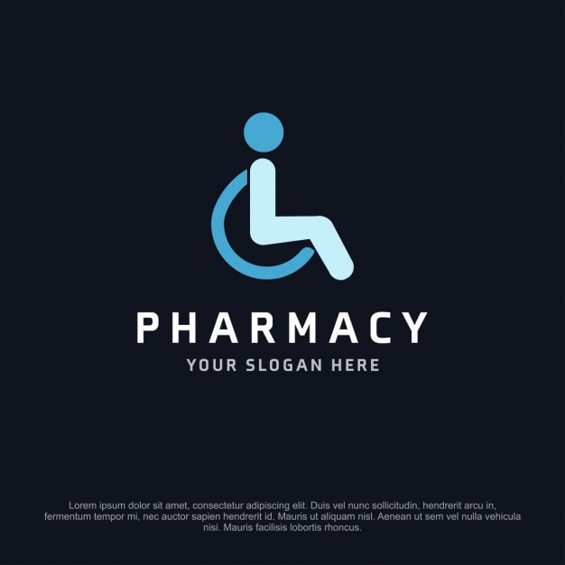Kostenloser Vektor deaktivieren person pharmacy logo