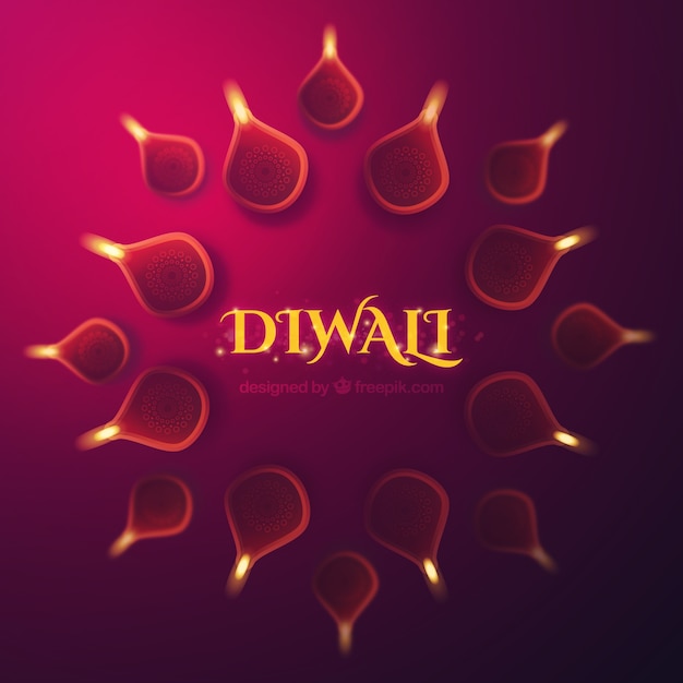 Dekorative diwali Hintergrund