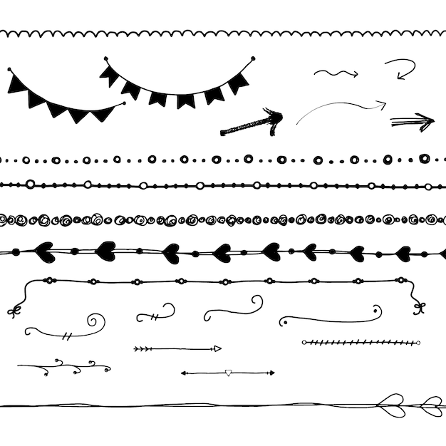 Kostenloser Vektor dekorative elemente sammlung