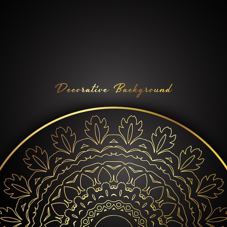 Kostenlose Vektor dekorative hintergrund mit gold mandala design