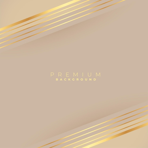 dekorative und glänzende goldene Linien Premium-Hintergrunddesign