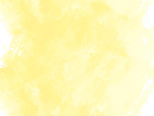 Dekorativer Hintergrundvektor der weichen gelben Aquarellbeschaffenheit