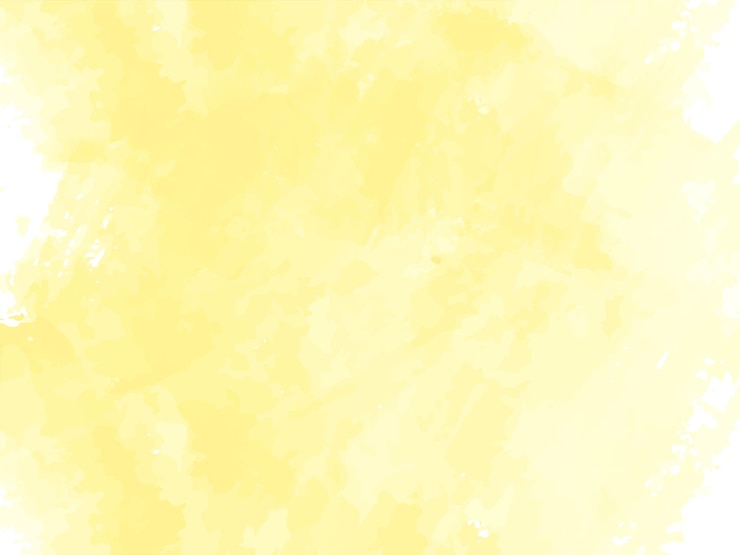 Kostenlose Vektor dekorativer hintergrundvektor der weichen gelben aquarellbeschaffenheit