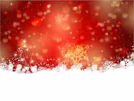 Kostenloser Vektor dekorativer weihnachtshintergrund von schneeflocken und sternen