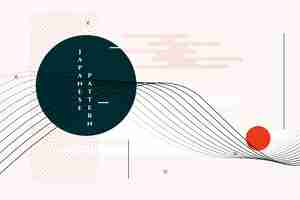 Kostenloser Vektor dekoratives asiatisches japanisches hintergrunddesign