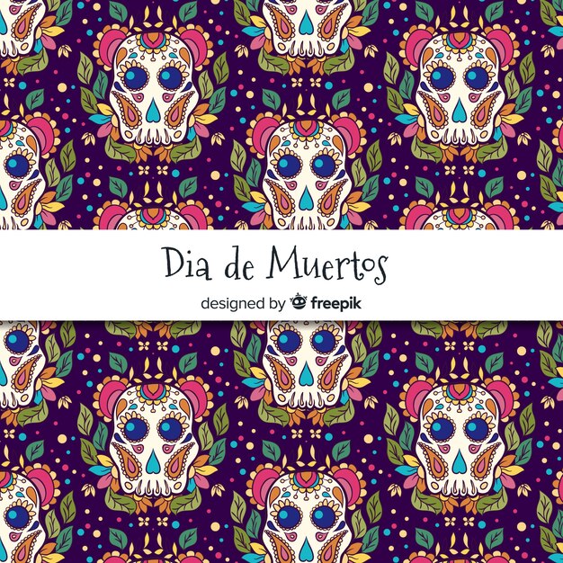 Dekoratives dia de Muertos-Muster