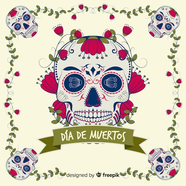 Dekoratives hintergrundbild día de muertos