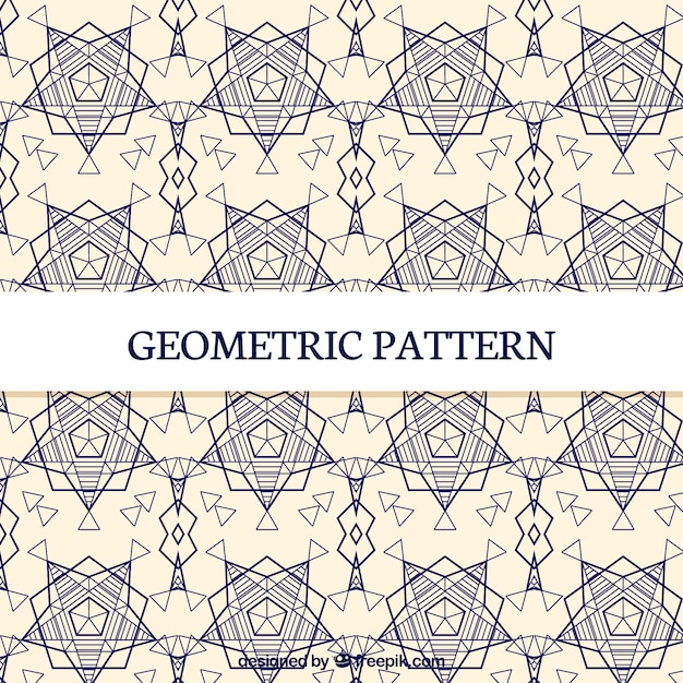 Dekoratives muster von geometrischen formen und linien