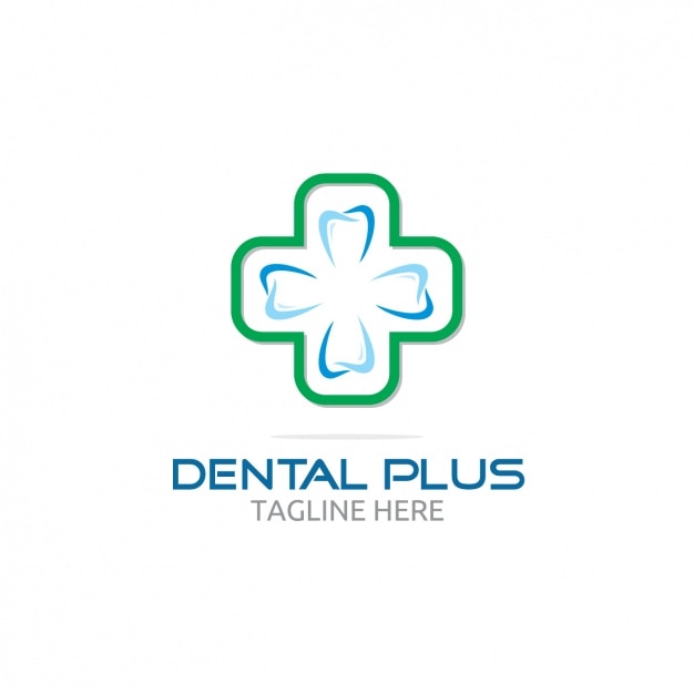 Dental plus logo mit kreuz