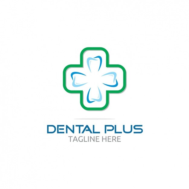 Dental plus Logo mit Kreuz