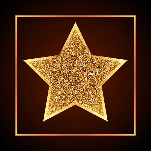 Kostenlose Vektor der goldene weihnachtsstern