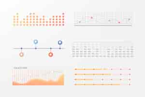 Kostenloser Vektor design der infografik-diagrammsammlung