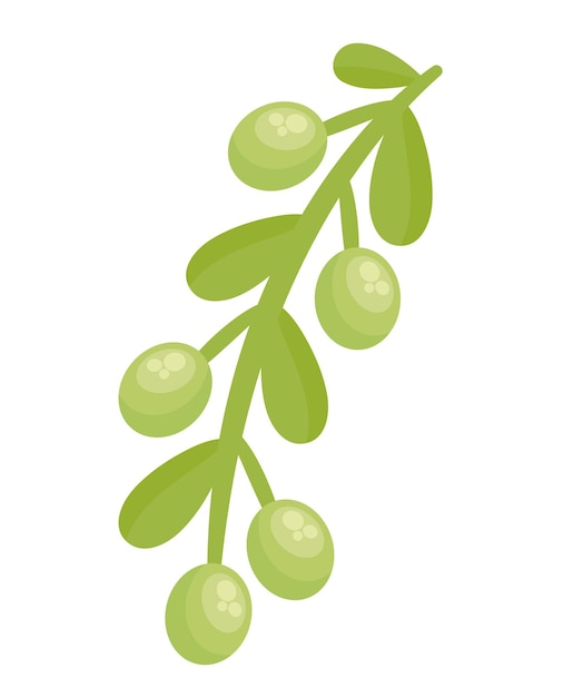 Kostenloser Vektor design der olivenzweige