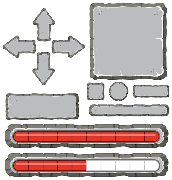 Design-set für spielelement-vorlagen