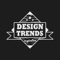 Kostenloser Vektor design trends abzeichen logo vektor