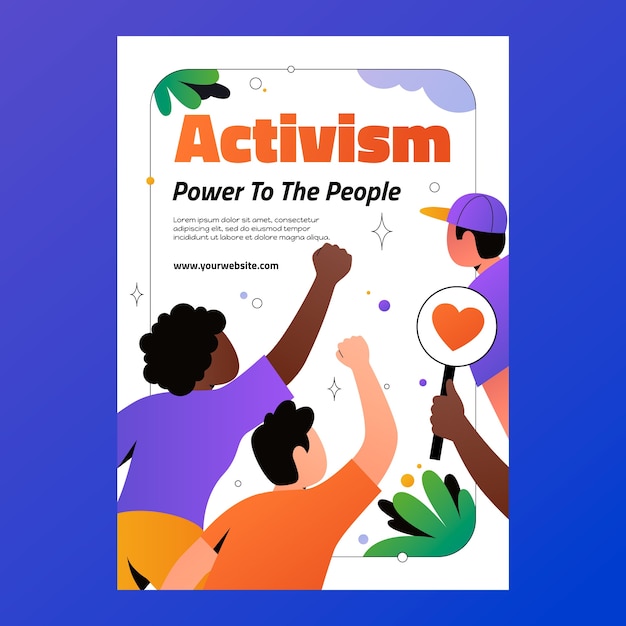 Kostenloser Vektor design von aktivismus-plakatvorlagen