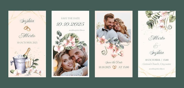 Design von hochzeitsvorlagen