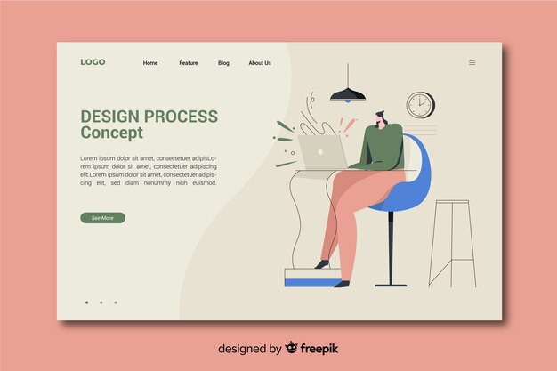 Designprozesskonzept für Zielseite