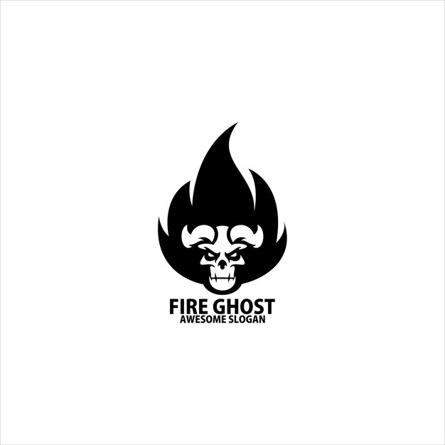 Kostenloser Vektor designsymbol für das fire ghost-logo