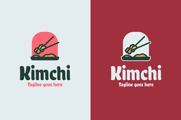 Kostenloser Vektor designvorlage für das kimchi-logo