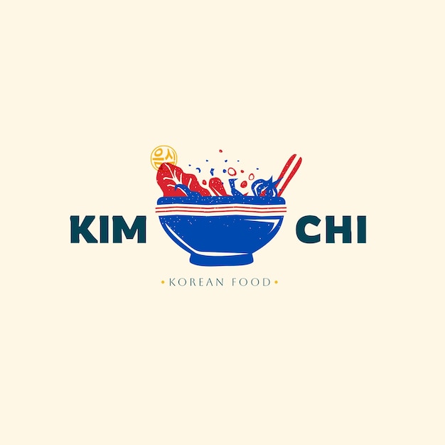 Kostenloser Vektor designvorlage für das kimchi-logo