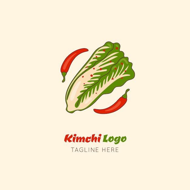 Kostenloser Vektor designvorlage für das kimchi-logo