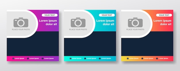 Designvorlage für soziale medien, instagram-posts
