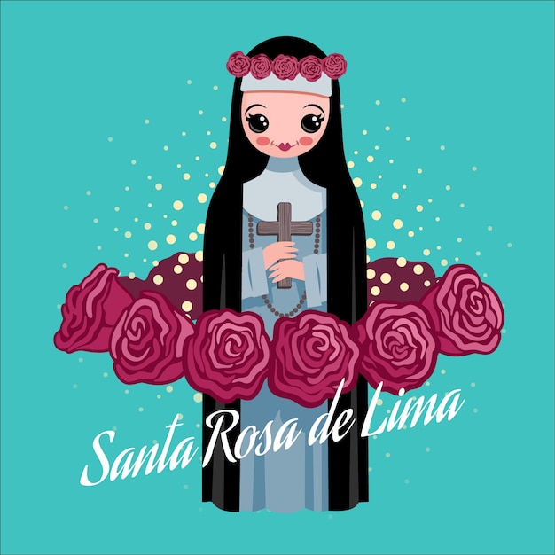 Detaillierte abbildung von santa rosa de lima