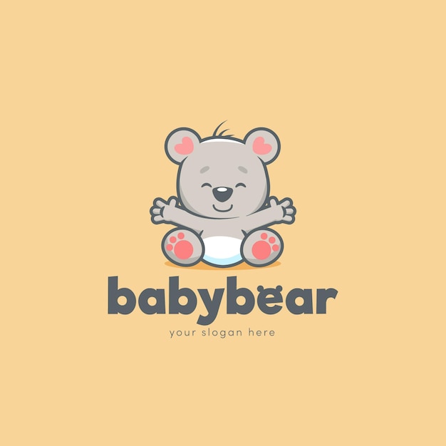 Detaillierte baby-logo-vorlage