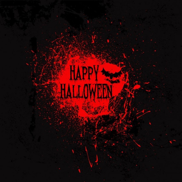 Kostenloser Vektor detaillierte grunge halloween hintergrund mit spritzern und flecken