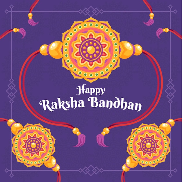 Kostenloser Vektor detaillierte raksha-bandhan-illustration