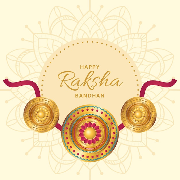 Detaillierte raksha-bandhan-illustration