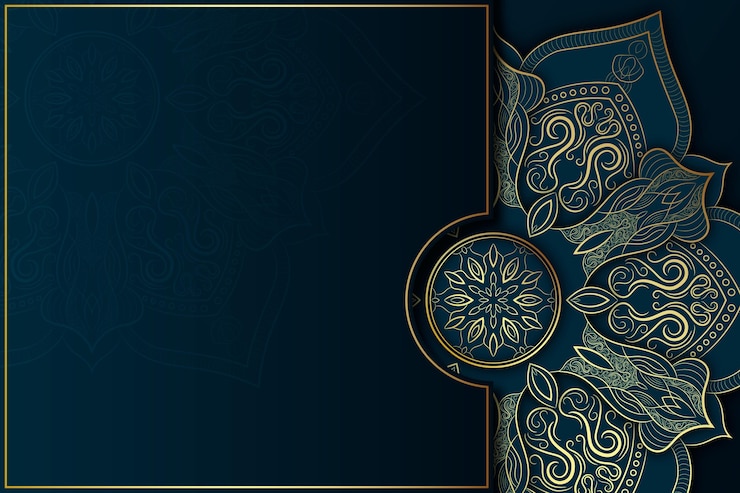 Kostenlose Vektor detaillierter dunkler mandala-hintergrund