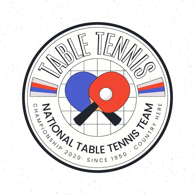 Detailliertes tischtennis-logo-konzept