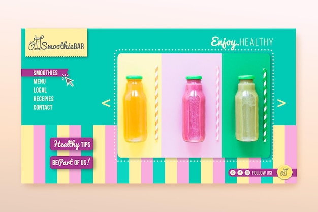 Detox bio-smoothie-bar-landingpage