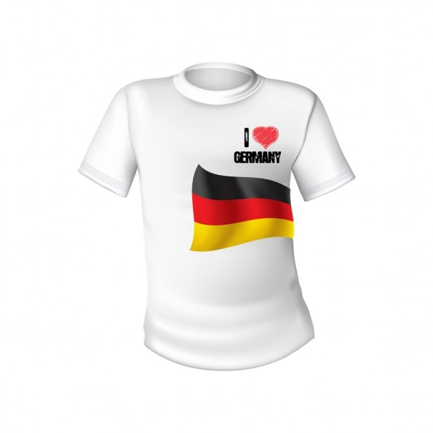 Kostenloser Vektor deutsch t-shirt flagge