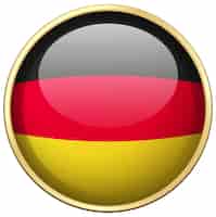 Kostenloser Vektor deutschlandflagge auf rundem abzeichen