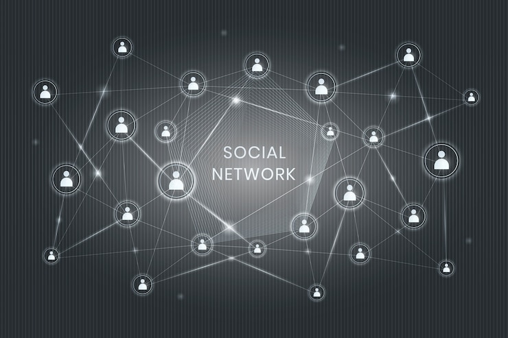 Kostenlose Vektor dezentrales soziales netzwerk