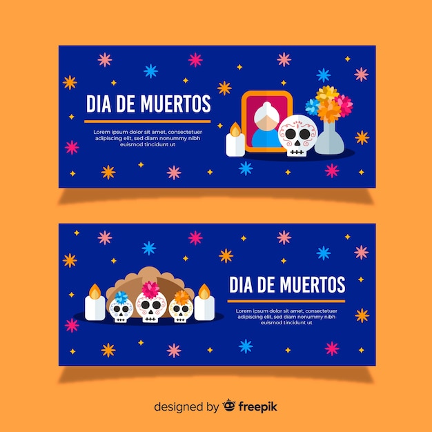 Día de muertos banner design