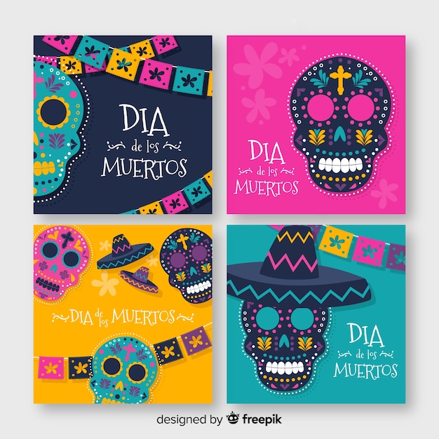 Dia de muertos instagram post collection